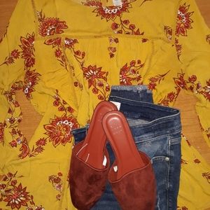 OLD NAVY Fall Floral Boho Blouse sz 1X
